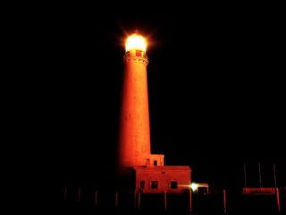 Faro, noche, luz