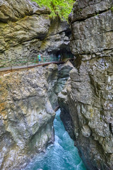 The “Breitachklamm“ is an imposing rock canyon in the Bavarian Alps near “Obersdorf“, Germany.