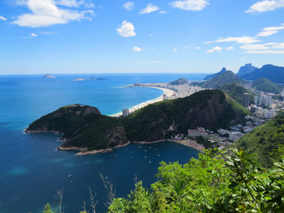 beautiful landscape of Rio de Janeiro, view of Sugarloaf Mountain