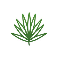 Isolated natural leaf gradient style icon vector design
