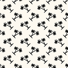 Vector seamless geometric pattern with silhouettes of palms. Can be used for wallpaper, pattern fills, web page background,surface textures