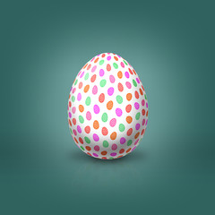 Easter egg with small colorful eggs inside