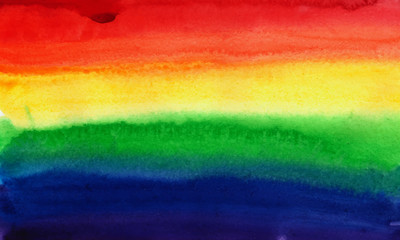 Wet watercolor abstract rainbow wallpaper.