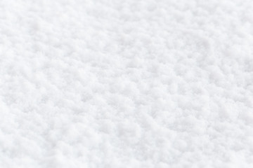 Texture of natural snow. Top view of the snow.