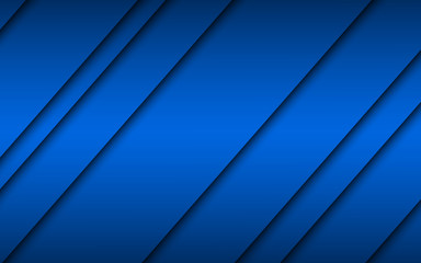 Obraz premium Abstract blue background with blue paper layers above each other, modern design template for your business, vector illustration with oblique stripes and lines