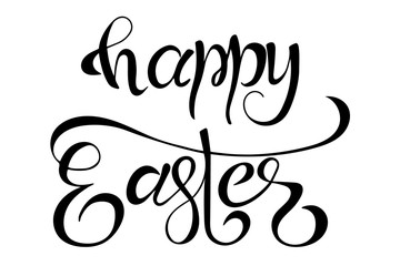 Happy easter lettering hand sketched words
