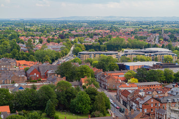 Fototapeta na wymiar Aerial view of the York cityscape