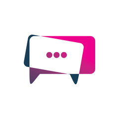 modern group color chat logo design