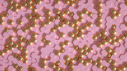 Geometric interior background. 3d illustration, 3d rendering.