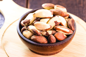 Brazil nuts, export product from the Amazon. Brazil nuts are called "castanha do pará" in Brazil and Latin America. Used in chocolates, breads and other foods of Brazilian cuisine
