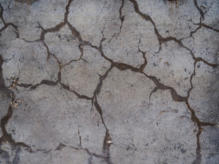 Old grungy texture on wall with cracks.