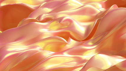 Drapery fabric abstraction. 3d illustration, 3d rendering.