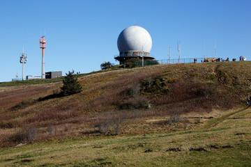 Radome, Radar dome, Visitor, Fulda, Hesse, Germany, Europe