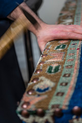 Upholstery , making ottoman, upholsterer