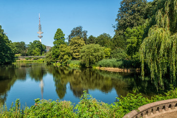 Der Fernsehturm in Hamburg und Planten un Blomen © Andreas