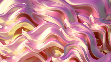 Drapery fabric abstraction. 3d illustration, 3d rendering.