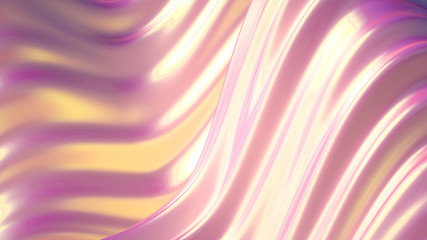 Drapery fabric abstraction. 3d illustration, 3d rendering.