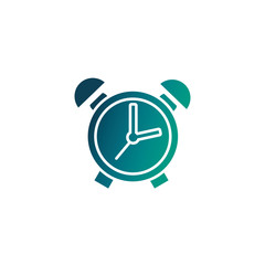 alarm clock, gradient style icon