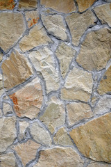 pattern brown color modern design style decorative uneven cracks real surface stone wall with cement