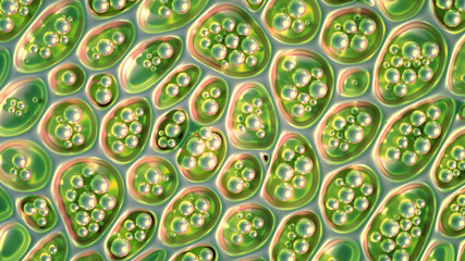 Abstract won with grid cells. 3d illustration, 3d rendering.