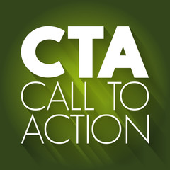 Fototapeta premium CTA - Call To Action acronym, business concept background