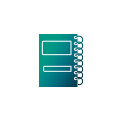 daily planner notebook , gradient style icon