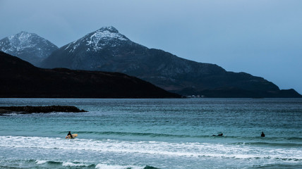 surfeur in Norvège 