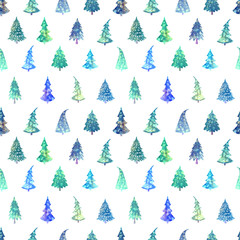 Vector seamless background with fur-tree. Can be used for wallpaper, pattern fills, web page, surface textures, textile print, wrapping paper