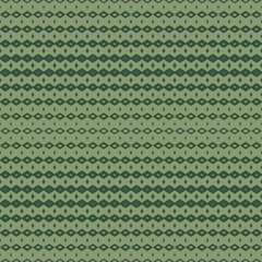 Vector halftone geometric seamless pattern with diamond shapes, fading rhombuses. Abstract background with gradient transition effect. Texture in green color. Repeat design for decor, wallpaper, print