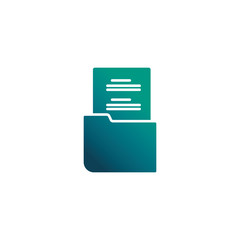 folder with file sheet, gradient style icon
