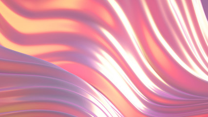 Drapery fabric abstraction. 3d illustration, 3d rendering.