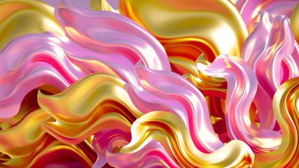 Drapery fabric abstraction. 3d illustration, 3d rendering.