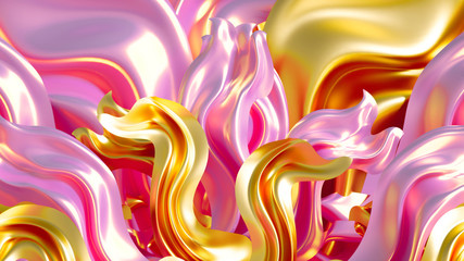Obraz na płótnie Canvas Drapery fabric abstraction. 3d illustration, 3d rendering.