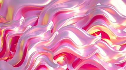 Obraz premium Drapery fabric abstraction. 3d illustration, 3d rendering.
