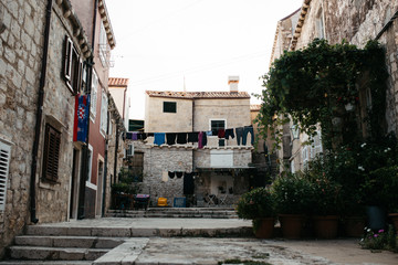 Fototapeta na wymiar Streets of old city Dubrovnik, Croatia, 2018. 