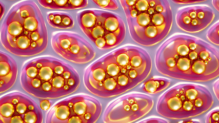 Fototapeta premium Abstract won with grid cells. 3d illustration, 3d rendering.