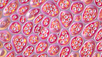 Abstract won with grid cells. 3d illustration, 3d rendering.