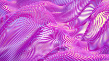 Drapery fabric abstraction. 3d illustration, 3d rendering.
