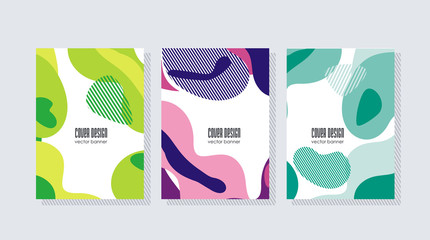 Vector design templates for a4 covers, banners, flyers and posters with abstract shapes