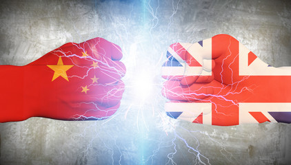 UK vs China. Men fists