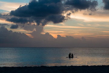 sunset on the beach