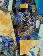 Angular Abstract with Colorful Cube