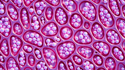 Naklejka premium Abstract won with grid cells. 3d illustration, 3d rendering.