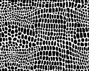 Seamless pattern  of alligator skin on a white background