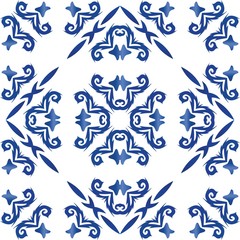 Portuguese ornamental azulejo ceramic.