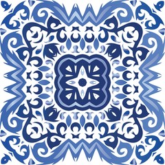 Antique azulejo tiles patchwork.