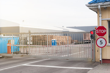 fence at the warehouse