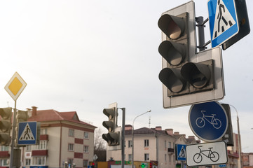 traffic signs and traffic light
