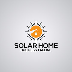 Solar Home Energy Logo Template.