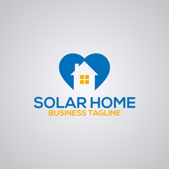 Solar Home Energy Logo Template.